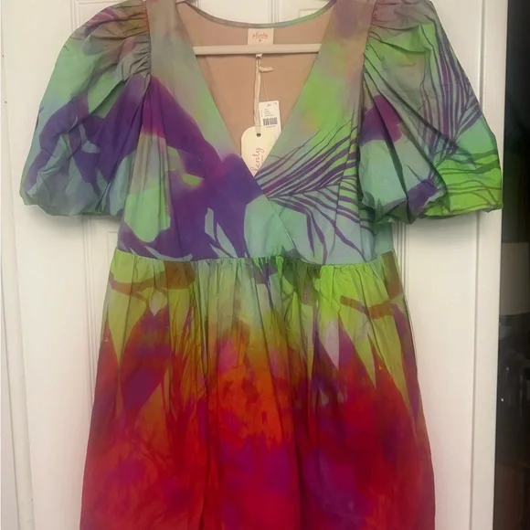 Plenty By Tracy Reese | Anthropologie Tie Dye Printed Dress Sz S NWT MSRP $248 - Picture 4 of 6